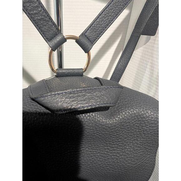 Coach Navy Pebble Leather Backpack - Picture 5 of 6